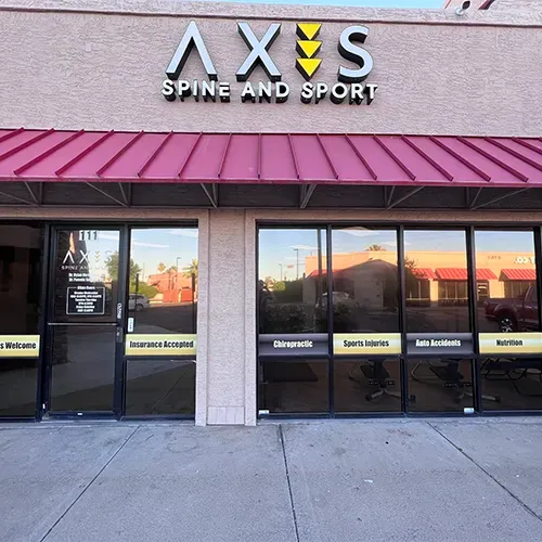 The exterior of the Axis Spine and Sport clinic